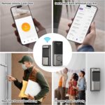 Saulex WiFi Smart Lock with Fingerprint, 5-in-1 Keyless Entry Front Door Lock,Built-in WiFi Deadbolt, App Remote Control, Easy Installation. - Image 4