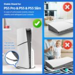 Vertical Stand for PS5 Pro, Stable Stand for PS5 Pro/Slim Console Disc and Digital, Easy-to-Install Accessories Compatible with PlayStation 5, with a Nice Look, a Sturdy Screw - Image 4