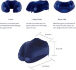 Neck Pillow for Airplane Travel Memory Foam - 360° Support for Long Flights & Car/Office Use, Machine Washable Pain Relief Pillow with Breathable Cover (Gemstone Blue) - Image 4