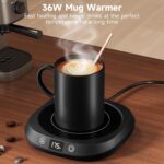 Coffee Mug Warmer - Coffee Cup Warmer for Desk Auto Shut Off, Smart Electric Candle Warmer Beverage Warmer for Coffee, Tea, Water, Milk and Coco, 5 Temperature Settings & 1-12H Timer - Image 3