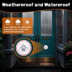 ChunHee Smart Dog Door Bell Wireless Puppy DoorBell for Potty Training, Dog Bells to go Outside, Bells for Dogs to Ring to go Potty, 2 Dog Buttons [New 2025] - Image 8