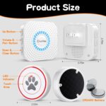 ChunHee Smart Dog Door Bell Wireless Puppy DoorBell for Potty Training, Dog Bells to go Outside, Bells for Dogs to Ring to go Potty, 2 Dog Buttons [New 2025] - Image 9