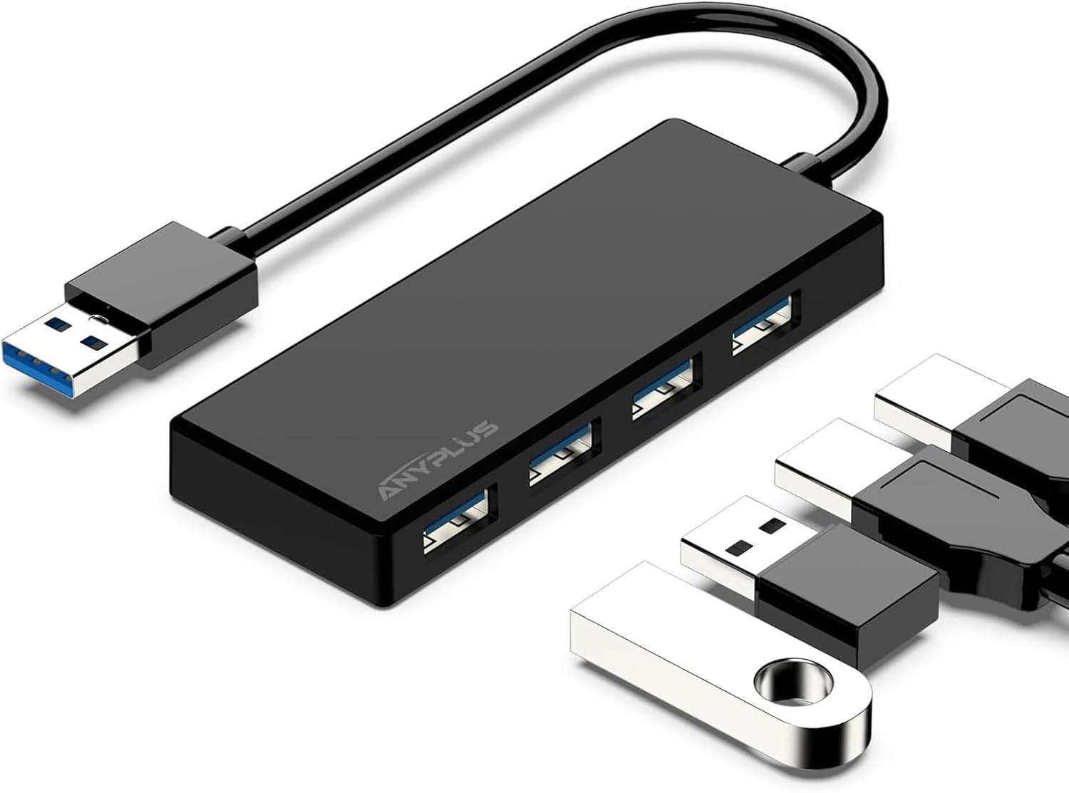 USB 3.0 Hub, 4 Port USB Hub Splitter,Portable USB Adapter Mini Multiport Expander for Desktop, Laptop, Xbox, Flash Drive, HDD, Console, Printer, PC, Keyboards, HP, Dell - Image 4