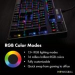 Scorpion V1 Wired Mechanical Gaming Keyboard – Tactile & Clicky – Brilliant RGB Lighting Compact Form Factor Customizable Keys & Multimedia Function 104 Keys - Image 4