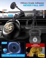 for MagSafe Car Mount, Car Phone Holder for Dashboard, 360° Rotatable Magnetic Phone Holder for Cars, Strong Adhesive, Sturdy Metal Mount, Compatible with iPhone Samsung - Image 3