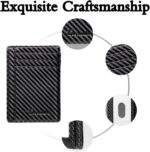 Travelambo Front Pocket Minimalist Leather Slim Wallet RFID Blocking Carbon Fiber Texture - Image 5