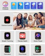 Smart Watches for Women, 1.75" Bluetooth Call, AI Voice Smartwatch, 24/7 Heart Rate Monitor, Blood Pressure/SpO2/Sleep Tracker, IP68 Waterproof, 100+ Sports Fitness Tracker for Android iOS Pink - Image 7