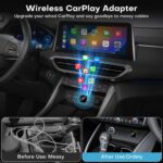 2-in-1 Wireless CarPlay & Android Auto Adapter, Plug & Play CarPlay Dongle Converts Wired to Wireless, Fast Auto-Connect, No Delay, Compact Design for iPhone & Android with USB/USB-C Port(Black) - Image 3