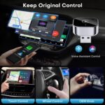 2-in-1 Wireless CarPlay & Android Auto Adapter, Plug & Play CarPlay Dongle Converts Wired to Wireless, Fast Auto-Connect, No Delay, Compact Design for iPhone & Android with USB/USB-C Port(Black) - Image 5