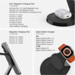 3 in 1 Charging Station for Apple Devices,Mag-Safe Charger Stand Fast Charging,Wireless Charger for iPhone 16/15/14/13/12 Series,& AirPods,& iWatch(USB-C Charger Included) - Image 4
