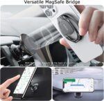 for Magsafe Magnetic Phone Ring Holder, Double Adjustable Gym Finger Ring Grip and Stand, Removable Phone Grip Holder for iPhone, iPad and Smartphones, Compatible with Magnetic Car Mount - Image 5