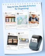 NIIMBOT B1 Label Maker Machine with Tape, Thermal Label Printer Easy to Use for Office, Home, Business, 2 Inch Label Maker with 2'' x1.18'' Labels-230pcs/Roll - Image 8