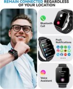 Smart Watch for Women Men- Answer/Make Call, 2025 IP68 Waterproof Fitness Step Sleep Tracker Watch with Monitor Activity Counter Smartwatch for Andriod iPhone iOS Samsung Compatible - Image 3