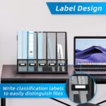SUPEASY Desk Organizers Metal Desk Magazine File Holder with 5 Vertical Compartments Rack File Organizer for Office Desktop, Home Workspace, Black - Image 6