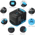 All in One Universal USB Travel Power Adapter with 3 USB Port and Type-C International Wall Charger Worldwide AC Power Plug 8 Pin AC Socket for Multi-Nation Travel UK, EU, AU, Asia - Image 3