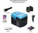 All in One Universal USB Travel Power Adapter with 3 USB Port and Type-C International Wall Charger Worldwide AC Power Plug 8 Pin AC Socket for Multi-Nation Travel UK, EU, AU, Asia - Image 5