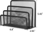 wishacc Desk Mail Organizer Small File Holders Letter Organizer Metal Mesh Document/Filing/Folders/Paper Organizer for Desktop - Image 3