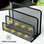 wishacc Desk Mail Organizer Small File Holders Letter Organizer Metal Mesh Document/Filing/Folders/Paper Organizer for Desktop - Image 5