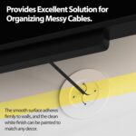 in Wall Cable Management Kit, White Wire Hider to Hide Cords Wall Mounted TV, 3inch Easy Install Cord Covers Kit, Cord Hiding for Wall - 4Pack Suitable for HDMI, TVs, Desks, Audio - Image 4