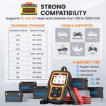 ANCEL AD410 PRO OBD2 Scanner and Battery Tester,2-in-1 Car Diagnostic Tool,Check Engine Light,EVAP Test,Live Data,6V/12V Battery Analyzer with Cranking & Charging System Test for Car Motorcycle - Image 7