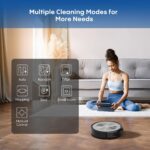 Robot Vacuum Cleaner - 2-in-1 Robot Vacuum and Mop Combo, 2500Pa Suction, Smart Navigation, Alexa & Google Assistant Compatible, Auto Recharge, Anti-Fall, Pet Hair Removal, Z-Shape Cleaning Mode - Image 3