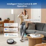 Robot Vacuum Cleaner - 2-in-1 Robot Vacuum and Mop Combo, 2500Pa Suction, Smart Navigation, Alexa & Google Assistant Compatible, Auto Recharge, Anti-Fall, Pet Hair Removal, Z-Shape Cleaning Mode - Image 9