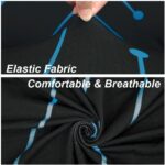 Esports Gaming Chair Cover, Indoor Stretch Printed Office Seat Covers with Armrest Cover, Rotating Desk Chair Protector Cover Decor for Home, Studio (Handle) - Image 3