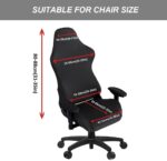 Esports Gaming Chair Cover, Indoor Stretch Printed Office Seat Covers with Armrest Cover, Rotating Desk Chair Protector Cover Decor for Home, Studio (Handle) - Image 4