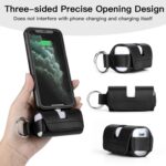 Holder Case Compatible with Anker 621 Nano Power Bank 5,000mAh Portable Charger 12W 22.5W, Small Microfiber Leather Carrying Case Storage Holder with Keychain - Case Only - Image 4