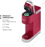 Keurig K-Mini Plus Single Serve K-Cup Pod Coffee Maker, with 6 to 12oz Brew Size, Stores up to 9 K-Cup Pods, Travel Mug Friendly, Cardinal Red - Image 6