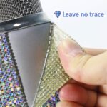 YOUSHARES Blue Yeti Pop Filter - Cute Glitter Sticker, Bling Diamond Shiny Skin with Mic Foam Winscreen Compatible with Blue Yeti Microphones (Silver) - Image 4