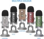 YOUSHARES Blue Yeti Pop Filter - Cute Glitter Sticker, Bling Diamond Shiny Skin with Mic Foam Winscreen Compatible with Blue Yeti Microphones (Silver) - Image 5