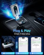 FAHREN 2025 Latest Upgraded Wireless CarPlay Adapter for iPhone,Fastest Bluetooth&WiFi Connection,Compatible with iPhone 8+/iOS 10+&car from 2016+,No Lag,Includes USB Type-C& Extension Cable USB A. - Image 5