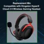 Replacement Game Microphone Compatible with Kingston HyperX Cloud 2 II Wireless Gaming Headset for PS5 Xbox Series X,S PS3 PC Detachable Noise Cancelling Mic,3.5mm Black - Image 3