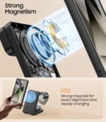 3 in 1 Magnetic Foldable Wireless Charger for Samsung, Fast Mag-Safe Charging Stand Station for Galaxy S25 S24 S23 S22 Ultra Plus/Z Fold/Flip 6/5, Galaxy Watch Ultra/6/5/Pro, Galaxy Buds/Pro - Image 6