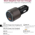 VELOGK Super Fast Type C Car Charger [73W Turbo], Metal Adaptive 55W 45W PPS/PD&QC3.0 USB C Car Adapter[Super Fast Charging 2.0]for Samsung S25 Ultra/S24 Ultra/S23 Ultra/S22+/S21/S20,iPad Pro,Macbook - Image 3