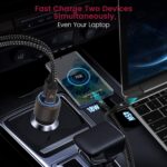 VELOGK Super Fast Type C Car Charger [73W Turbo], Metal Adaptive 55W 45W PPS/PD&QC3.0 USB C Car Adapter[Super Fast Charging 2.0]for Samsung S25 Ultra/S24 Ultra/S23 Ultra/S22+/S21/S20,iPad Pro,Macbook - Image 5