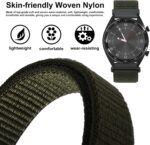 WOCCI 20mm Adjustable Nylon Watch Band, Quick Release Sport Loop Strap (Army Green) - Image 3