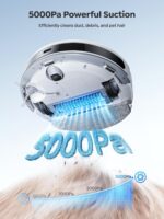 Vyzzle Robot Vacuum, 5000Pa Robot Vacuum and Mop, Smart Navigation, Ultra Slim Robot Vacuum Cleaner Self-Charging, Wi-Fi/App/Alexa Control, Ideal for Pet Hair, Hard Floor, Carpet - Image 3