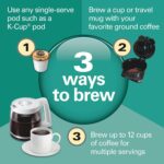Hamilton Beach FlexBrew Trio 2-Way Coffee Maker, Compatible with K-Cup Pods or Grounds, Single Serve & Full 12c Pot, White with Stainless Steel Accents, Fast Brewing - Image 3