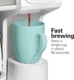 Hamilton Beach FlexBrew Trio 2-Way Coffee Maker, Compatible with K-Cup Pods or Grounds, Single Serve & Full 12c Pot, White with Stainless Steel Accents, Fast Brewing - Image 4