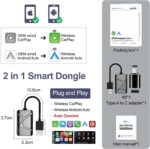 Wireless CarPlay Adapter (2025 Upgraded) 2-in-1 CarPlay & Android Auto, Converts Wired to Wireless CarPlay, Plug & Play, Low Latency, Compatible with iPhone & Android, USB-C Support - Image 8