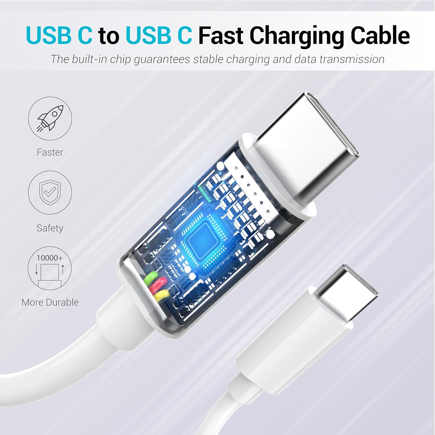 iPhone 15 16 Charger, 30W Super Fast Charging, USB C Block Type C Cable Cord [ 6.6ft + 10ft ] for iPhone 16,16 Plus,16 Pro,16 Pro Max, iPhone15, iPad Pro 12.9/11, Galaxy S25, S24,S23-2Pack - Image 8