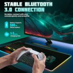 TiMOVO PS5 Controller Keyboard with Green Backlit, Wireless Bluetooth Keypad Chatpad for PlayStation 5, Built-in Speaker & 3.5mm Audio Jack, Mini Gaming Keyboard for PS5 Accessories, Black - Image 6