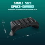 TiMOVO PS5 Controller Keyboard with Green Backlit, Wireless Bluetooth Keypad Chatpad for PlayStation 5, Built-in Speaker & 3.5mm Audio Jack, Mini Gaming Keyboard for PS5 Accessories, Black - Image 8