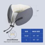 Cozyhealth Travel Neck Pillow for While Sleeping on Airplane, Memory Foam Comfort Travel Pillow, Gently Neck Head Support Sleeping Rest, Airplane Car and Home Use (Large) - Image 7
