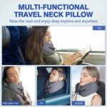 Cozyhealth Travel Neck Pillow for While Sleeping on Airplane, Memory Foam Comfort Travel Pillow, Gently Neck Head Support Sleeping Rest, Airplane Car and Home Use (Large) - Image 8