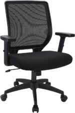 Ergonomic Office Chair Home Mesh Desk Chair with Adjustable Arms - Mid Back Computer Chairs for Adults - Swivel Task Chair Comfortable for Home Office (Black) - Image 6
