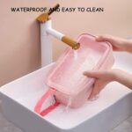 Clear Travel Bags for Toiletries, 3Pcs Portable PVC Waterproof Cosmetic Bags, Transparent Travel Storage Carry Pouch, Toiletry Bags and Cosmetics Organizer for Women Men (Pink) - Image 4