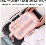 Clear Travel Bags for Toiletries, 3Pcs Portable PVC Waterproof Cosmetic Bags, Transparent Travel Storage Carry Pouch, Toiletry Bags and Cosmetics Organizer for Women Men (Pink) - Image 7